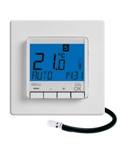 Digitaler 7-Tage-Thermostat in Weiß,  inklusive Bodenfühler
